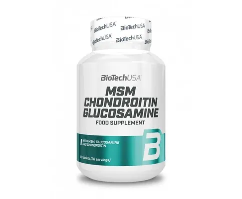 Глюкозамін, хондроїтин та МСМ Biotech MSM Chondroitin Glucosamine, 60 таблеток