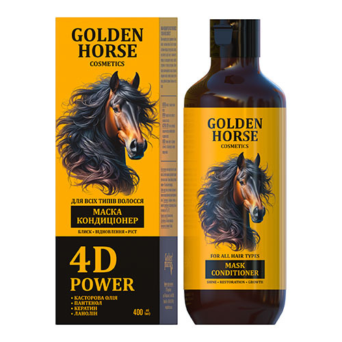 Маска-кондиціонер для волосся Golden Horsе 4D Power, 400 мл