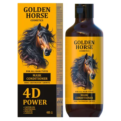 Маска-кондиціонер для волосся Golden Horsе 4D Power, 400 мл