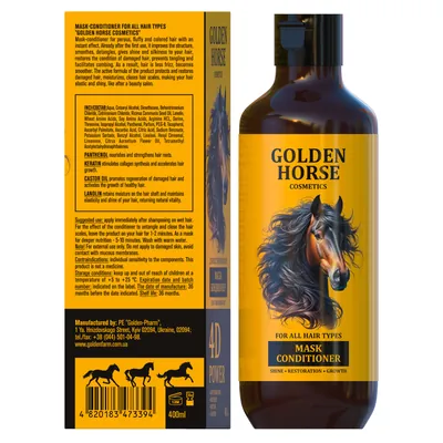 Маска-кондиціонер для волосся Golden Horsе 4D Power, 400 мл