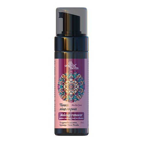 Пенка мицеллярная Original Herbs для снятия макияжа с глаз и лица, 170 мл