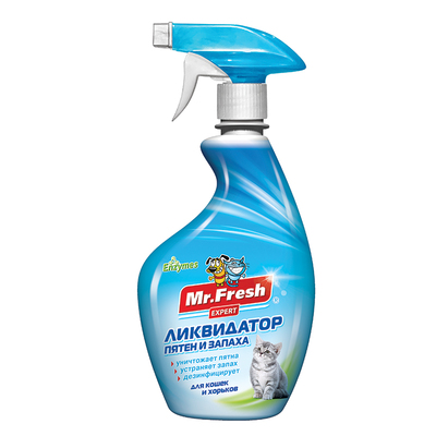 Спрей Mr. Fresh Expert 3 в 1 Ликвидатор пятен и запаха для котов, 500 г