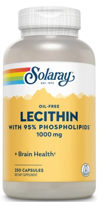 Лецитин соевый Solaray Lecithin 500 мг, 250 капсул