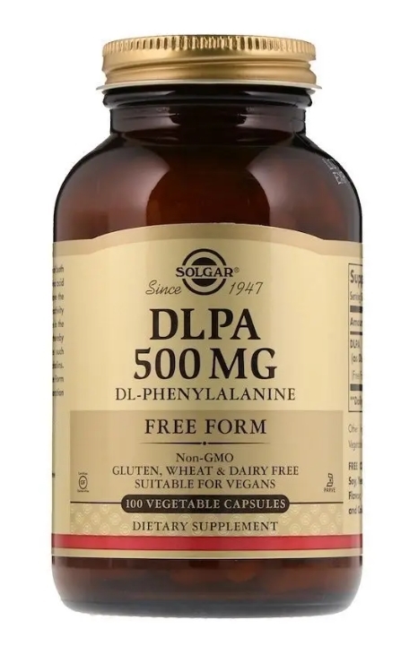 Solgar DL-Фенилаланин DLPA 500 мг, 100 вегетарианских капсул
