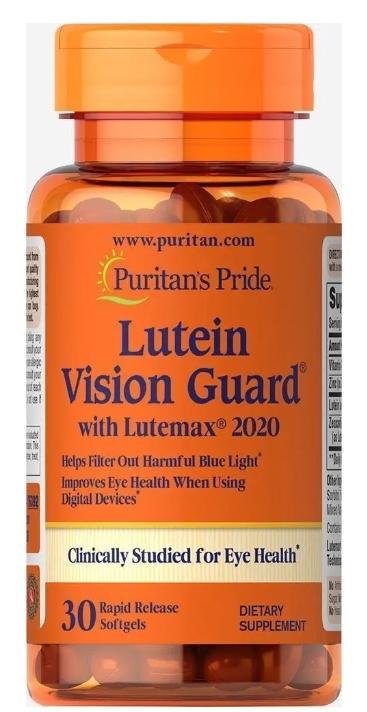 Лютеин Puritan's Pride Lutein Vision Guard, 30 гелевых капсул