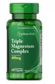 Магній потрійний комплекс Puritan's Pride Triple Magnesium Complex 400 мг, 60 капсул швидкого вивільнення