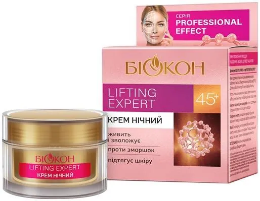 Крем для обличчя Біокон Professional Effect 45+ Lifting Expert нічний, 50 мл