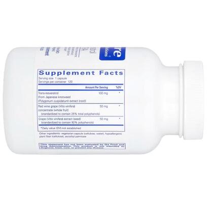 Ресвератрол Экстра Pure Encapsulations Extra Resveratrol, 120 капсул