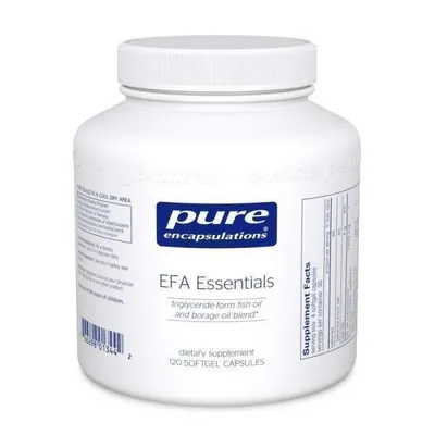Риб'ячий жир в тригліцеридній формі з олією огірочника Pure Encapsulations EFA Essentials, 120 капсул