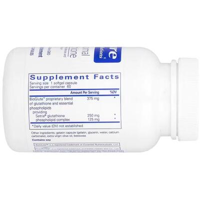 Липосомальный глутатион Pure Encapsulations Liposomal Glutathione 375 мг, 60 капсул