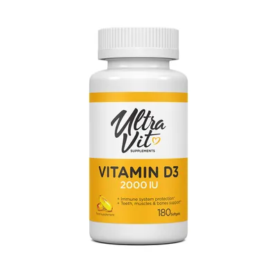 Вітамін Д3 VPLab UltraVit Vitamin D3 2000 капсули №180