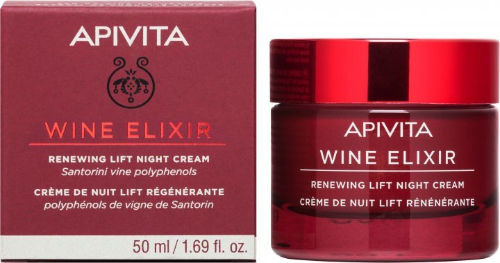 Крем-лифтинг для лица Apivita Wine Elixir ночной для восстановления кожи, 50 мл