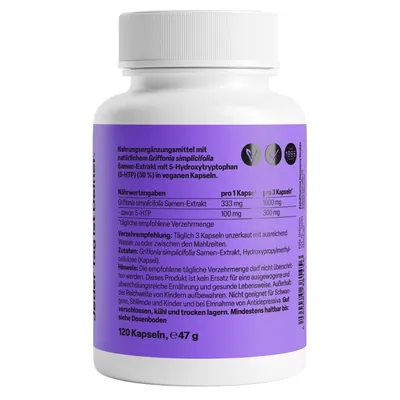 Гриффонія 5-HTP (5-гідрокситриптофан) Форте ZeinPharma капсули по 100 мг №120