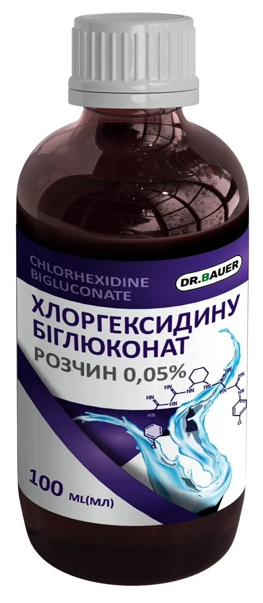 Хлоргексидин Dr. Bauer розчин 0,05% по 100 мл у флак. полім.