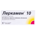 Леркамен 10 таблетки, п/плен. обол. по 10 мг №60 (15х4)