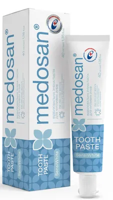 Зубна паста Medosan SensiWhite відбілююча для чутливих зубів, 40 мл