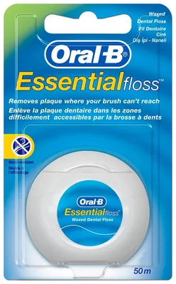Зубна нитка Oral-B Essential floss вощена, 50 м