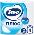 Туалетний папір Zewa Плюс Білий двохшаровий, 4 рулони