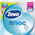 Туалетная бумага Zewa двухслойная, белая, 4 рулона