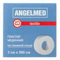 Пластырь медицинский Angelmed бактерицидный на тканевой основе 3 см х 500 см, 1 штука