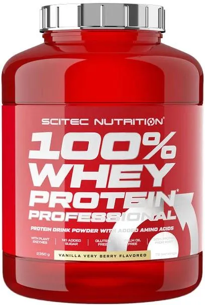 Протеїн сироватковий змішаний Scitec Nutrition 100% Whey Protein Professional ваніль-ягоди, 2350 г
