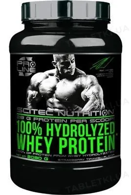 Протеїн сироватковий гідролізат Scitec Nutrition 100% Hydrolyzed Whey Protein полуничний тірамісу, 2030 г