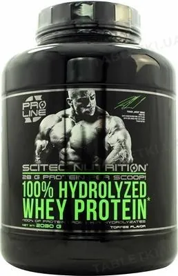 Протеїн сироватковий гідролізат Scitec Nutrition 100% Hydrolyzed Whey Protein тоффі, 2030 г