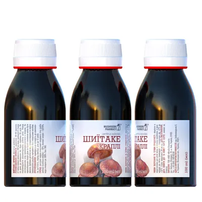 Гриб Шиїтаке Mushroom Pharmacy Shiitake краплі по 100 мл у флак.