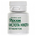 Нікотинова кислота таблетки по 50 мг №50 у конт.