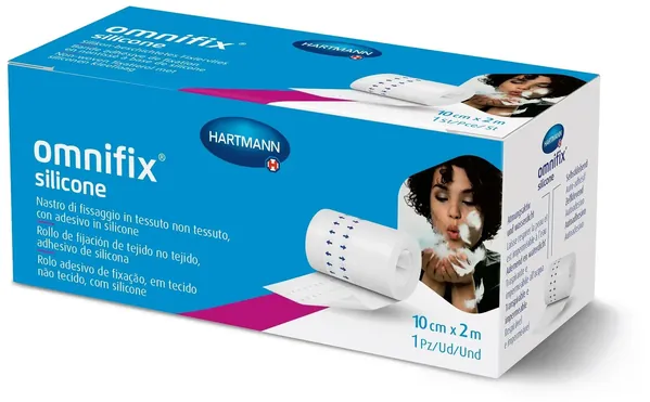 Пластир медичний Omnifix Silicone еластичний нетканий на силіконовій клеєвій основі білий 10 см х 2 м, 1 штука