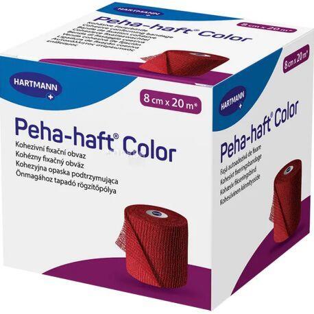 Бинт когезивний Peha-haft Color фіксуючий 8 см х 20 м, червоний