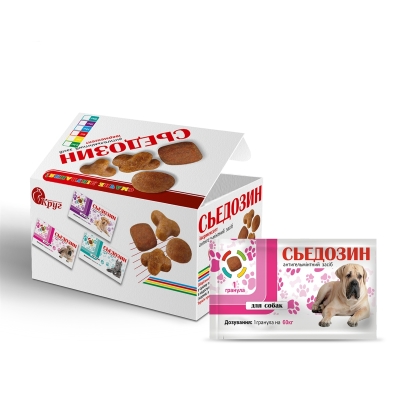 Сьедозин антигельминтик для собак, 1 таблетка на 60 кг