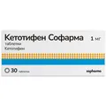 Кетотифен Софарма таблетки по 1 мг №30 (10х3)