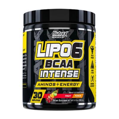 Аминокислоты Nutrex Research Lipo-6 BCAA Intense, фруктовый пунш, 30 порций