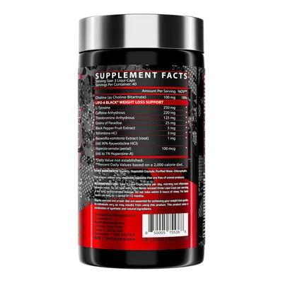 Жироспалювач Nutrex Research Lipo6 Black, 120 капсул