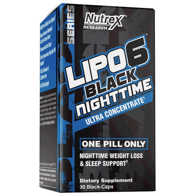 Жиросжигатель Nutrex Research Lipo 6 Black NightTime Ultra Concentrate, 30 капсул