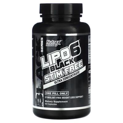Жиросжигатель Nutrex Research Lipo-6 Black UC Stim-Free, 60 каспул