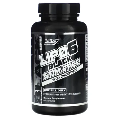 Жироспалювач Nutrex Research Lipo6 Black Stim-Free Ultra Concentrate, 60 капсул