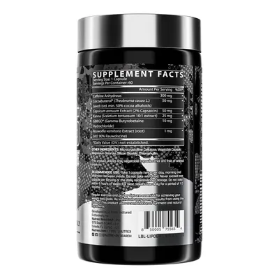 Жироспалювач Nutrex Research Lipo6 Hardcore, 60 капсул