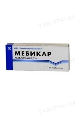 Мебікар-Татхімфарм таблетки по 0.3 г №20 (10х2)