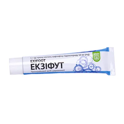Екзіфут крем 1 % по 15 г у тубах