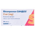 Бісопролол Сандоз таблетки, в/плів. обол. по 5 мг №30 (10х3)
