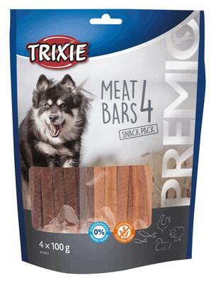 Лакомство для собак Trixie 31853 Premio 4 Meat Bars с курицей, уткой, бараниной и лососем, 100 г