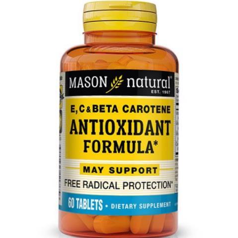Антиоксиданты Mason Natural Vitamin E, C&Beta Carotene Antioxidant Formula, 60 таблеток
