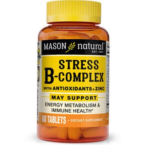 Комплекс В витаминов Natural Stress B-Complex With Antioxidants + Zinc, 60 таблеток