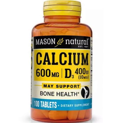Витаминно-минеральный комплекс Mason Natural Calcium 600 Plus Vitamin D3, 100 таблеток