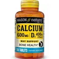 Вітамінно-мінеральний комплекс Mason Natural Calcium 600 Plus Vitamin D3, 100 таблеток