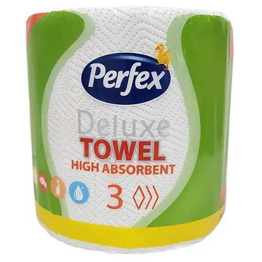 Полотенца бумажные Perfex Deluxe, 3 слоя, рулон, 1 штука