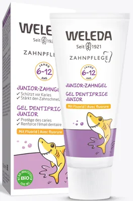 Зубний гель Weleda Junior для дітей 6-12 років з фтором, 50 мл