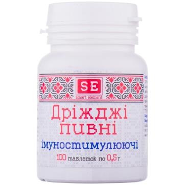 Дрожжи пивные Фармаком Иммуностимулирующие таблетки по 500 мг №100 в бан.